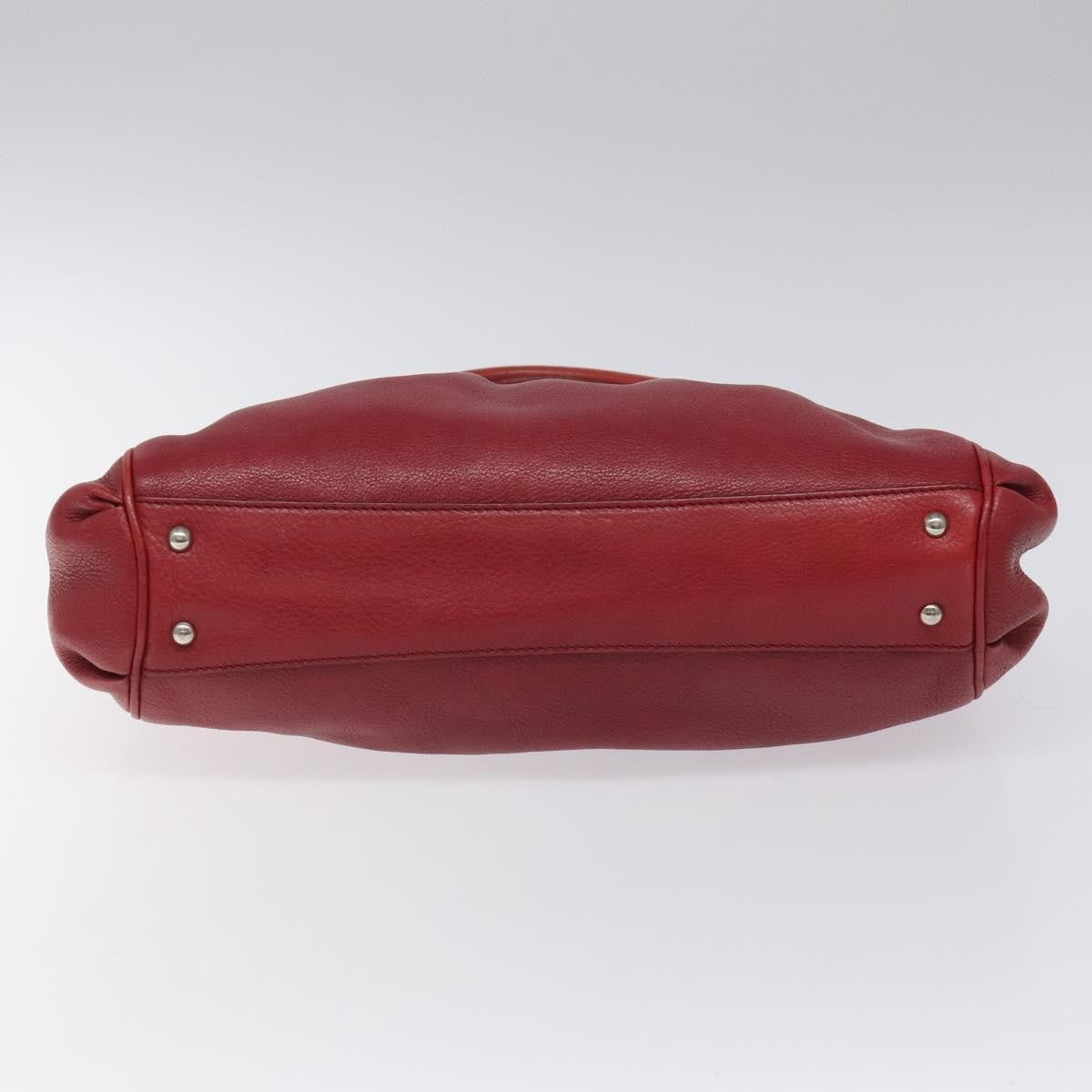 Salvatore Ferragamo Gancini handbag Leather, RED, LEATHER, Handbag