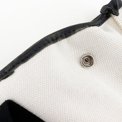 Balenciaga Cabas Tote Canvas and Leather, WHITE, CANVAS, Tote bag