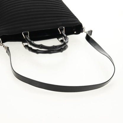 Gucci Vintage Bamboo Handle Bag Nylon, BLACK, NYLON, Handbag