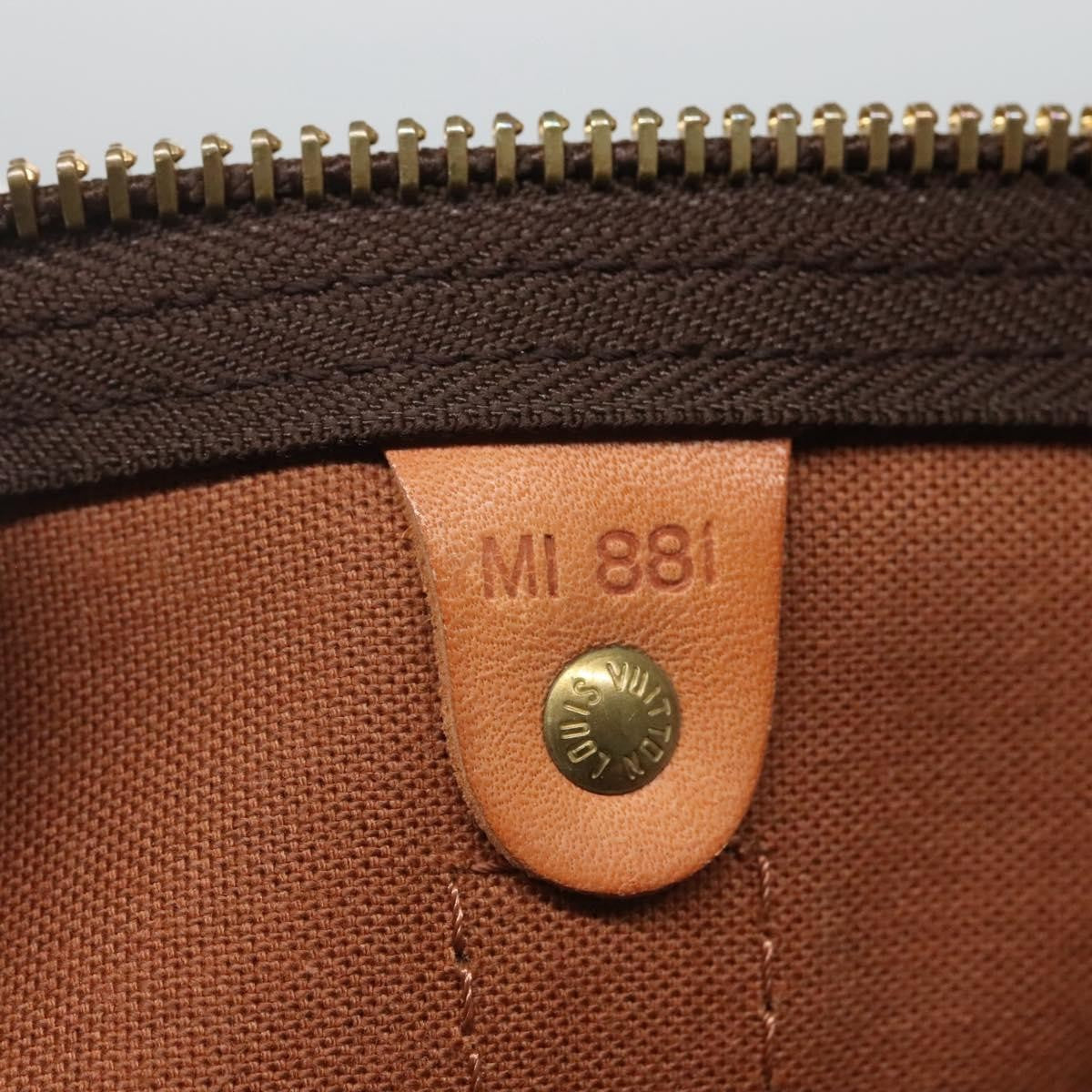 Louis Vuitton Keepall Bag Monogram Canvas, BROWN, CANVAS, Travel bag