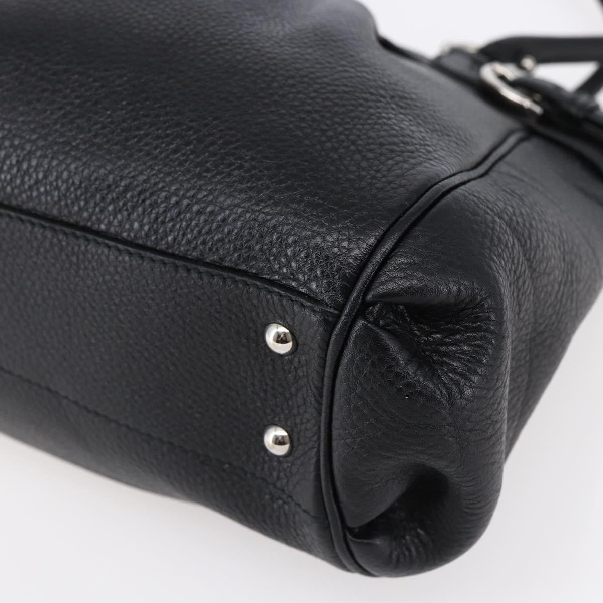 Salvatore Ferragamo Gancini Tote Leather, BLACK, LEATHER, Tote bag