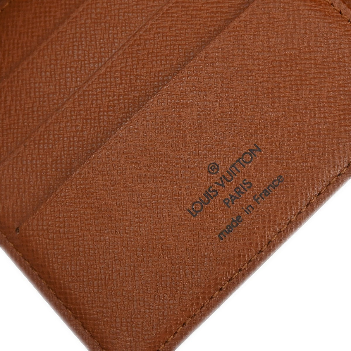 Louis Vuitton Bifold Card Case Monogram Canvas, BROWN, CANVAS, Wallets