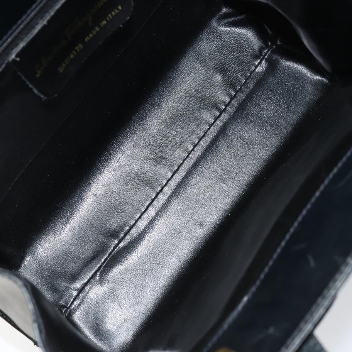 Salvatore Ferragamo Convertible Vara Bow Tote Leather, NAVY, LEATHER, Handbag