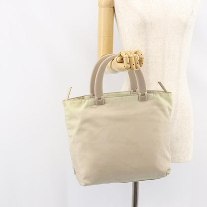 Prada Resin Handle Tote Tessuto, BEIGE, NYLON, Tote bag