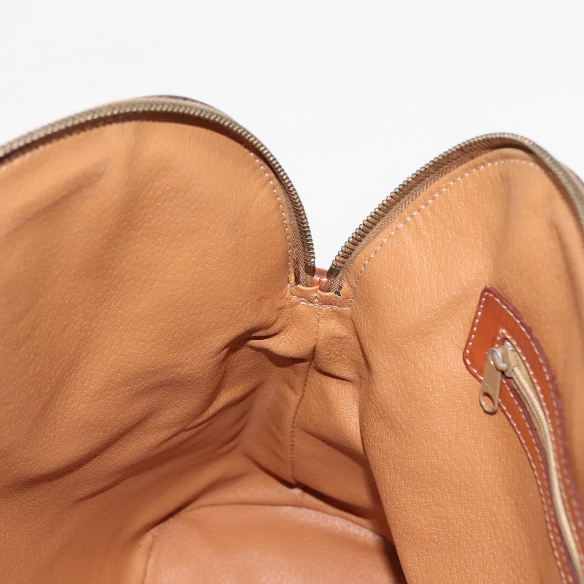 Celine Vintage Macadam Handbag Canvas, BROWN, CANVAS, Handbag