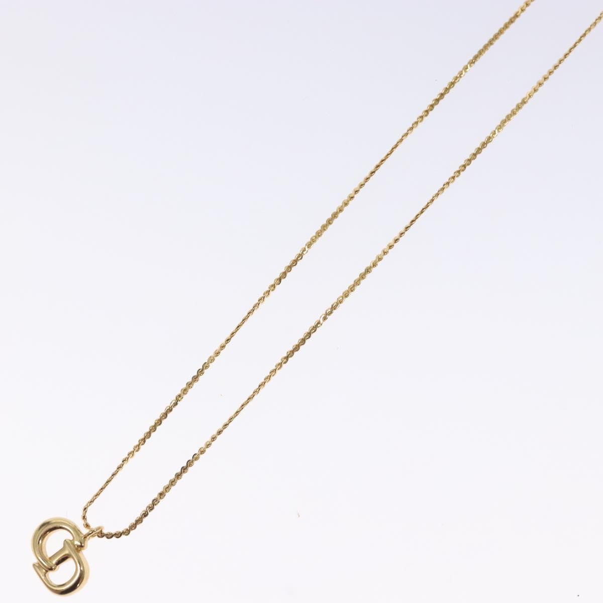 Christian Dior CD Pendant Necklace Gold-plated, GOLD, METAL, Necklace
