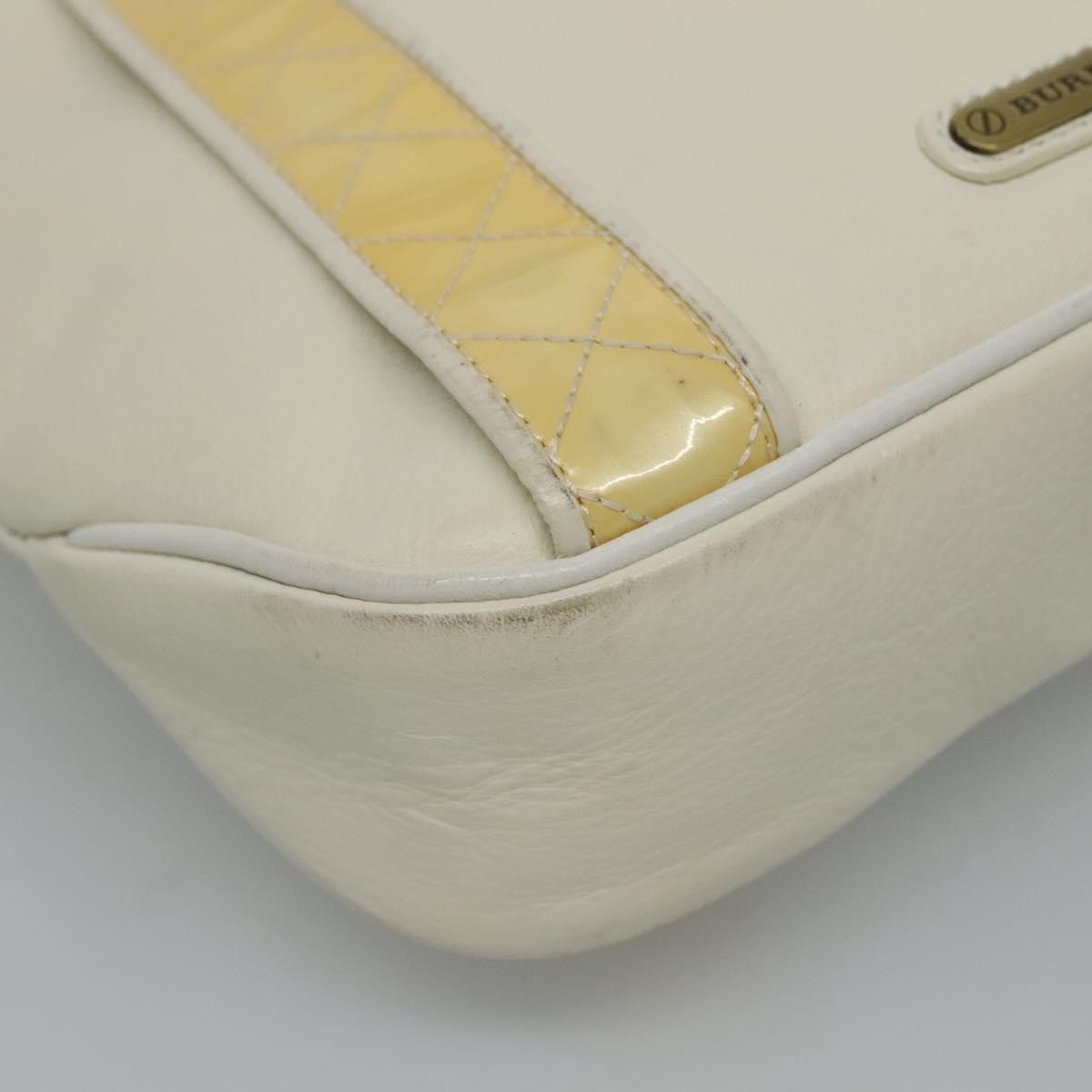 Burberry Vintage Shoulder Bag Leather, WHITE, LEATHER, Shoulder bag