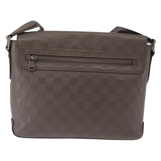 Louis Vuitton District Messenger Bag Damier Infini Leather, GRAY, LEATHER, Shoulder bag
