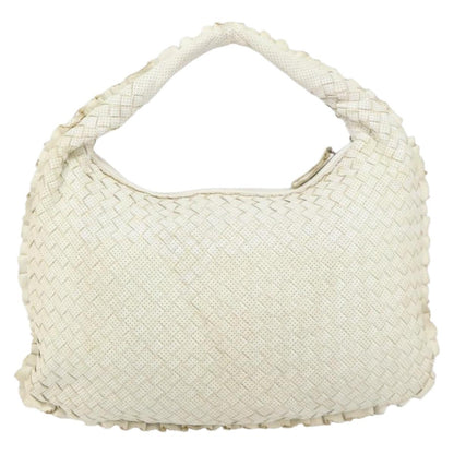 Bottega Veneta Veneta Hobo Perforated Intrecciato Nappa, WHITE, LEATHER, Handbag