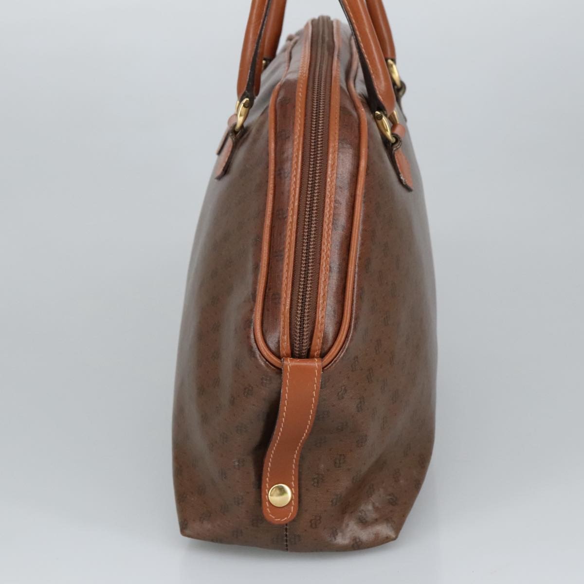 Bally Vintage Tote Bag Canvas, BROWN, CANVAS, Tote bag