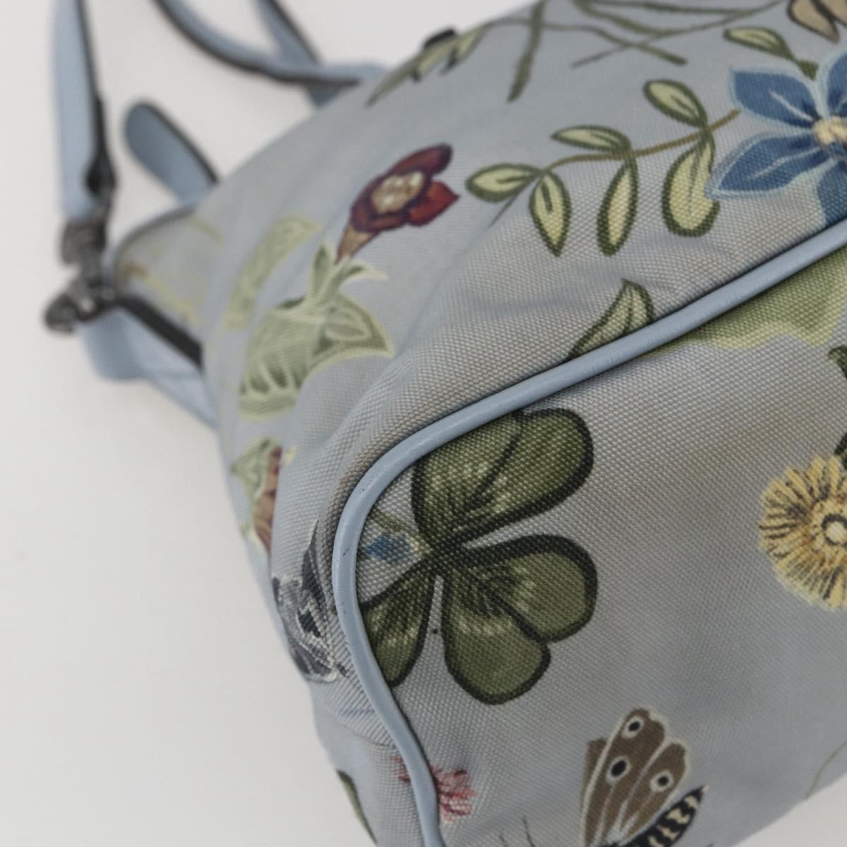 Gucci Convertible Zip Tote Flora Canvas, BLUE, CANVAS, Tote bag