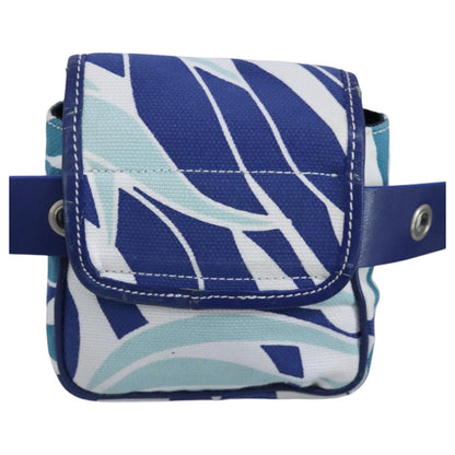 Bally Vintage Waist bag Leather and canvas, BLUE, CANVAS, Clutche & pouche