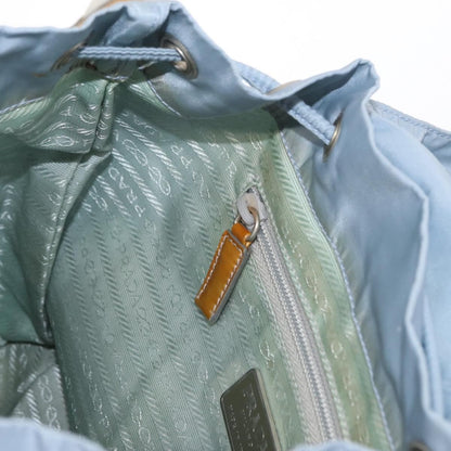 Prada Double Front Pocket Backpack Tessuto, BLUE, NYLON, Backpack
