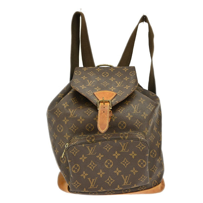Louis Vuitton Montsouris Backpack Monogram Canvas, BROWN, CANVAS, Backpack