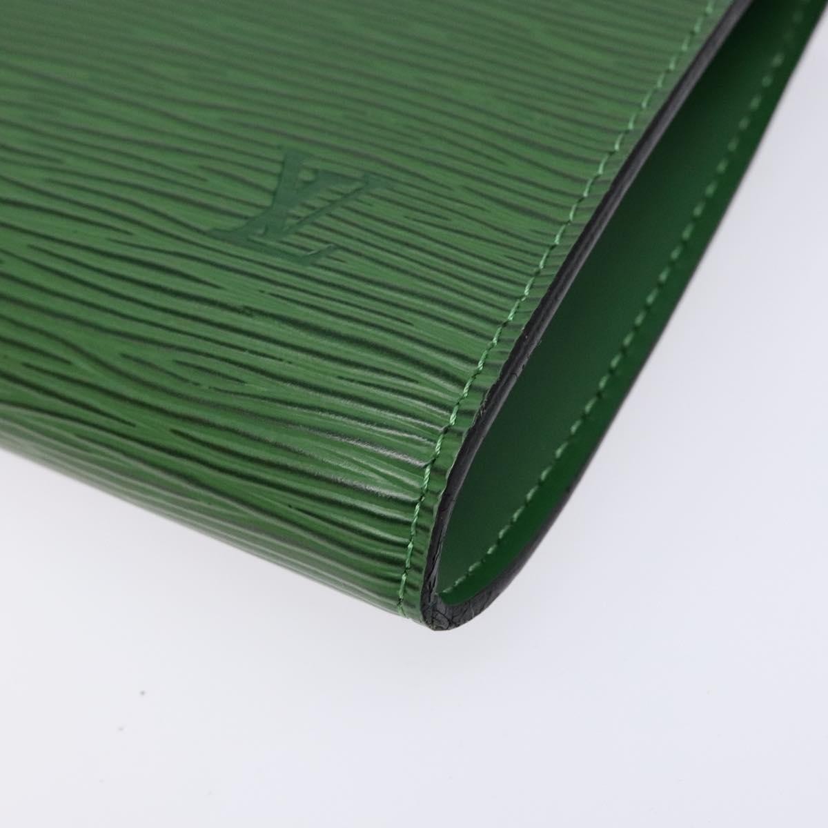 Louis Vuitton Pochette Accessoires Epi Leather, GREEN, LEATHER, Clutche & pouche