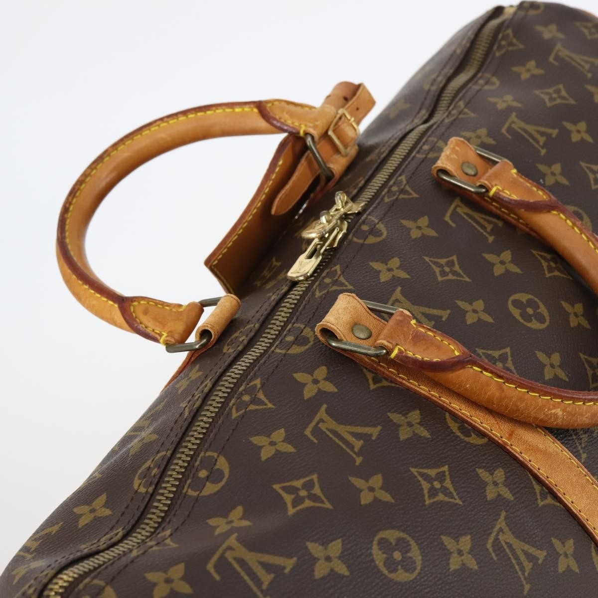 Louis Vuitton Keepall Bag Monogram Canvas, BROWN, CANVAS, Travel bag