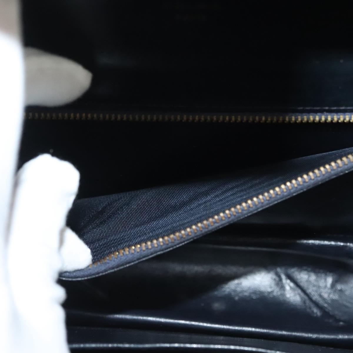 Celine Horse Carriage Shoulder bag Macadam Canvas and leather, NAVY, CANVAS, Shoulder bag