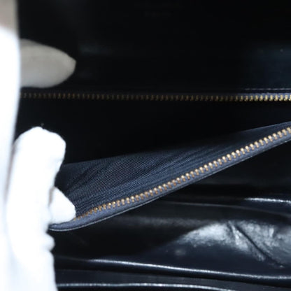 Celine Horse Carriage Shoulder bag Macadam Canvas and leather, NAVY, CANVAS, Shoulder bag