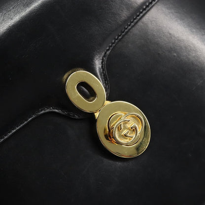 Gucci Vintage Handbag Leather, BLACK, LEATHER, Handbag