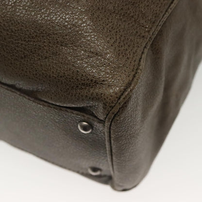 Salvatore Ferragamo Gancini Buckle Shoulder Bag Leather, KHAKI, LEATHER, Shoulder bag