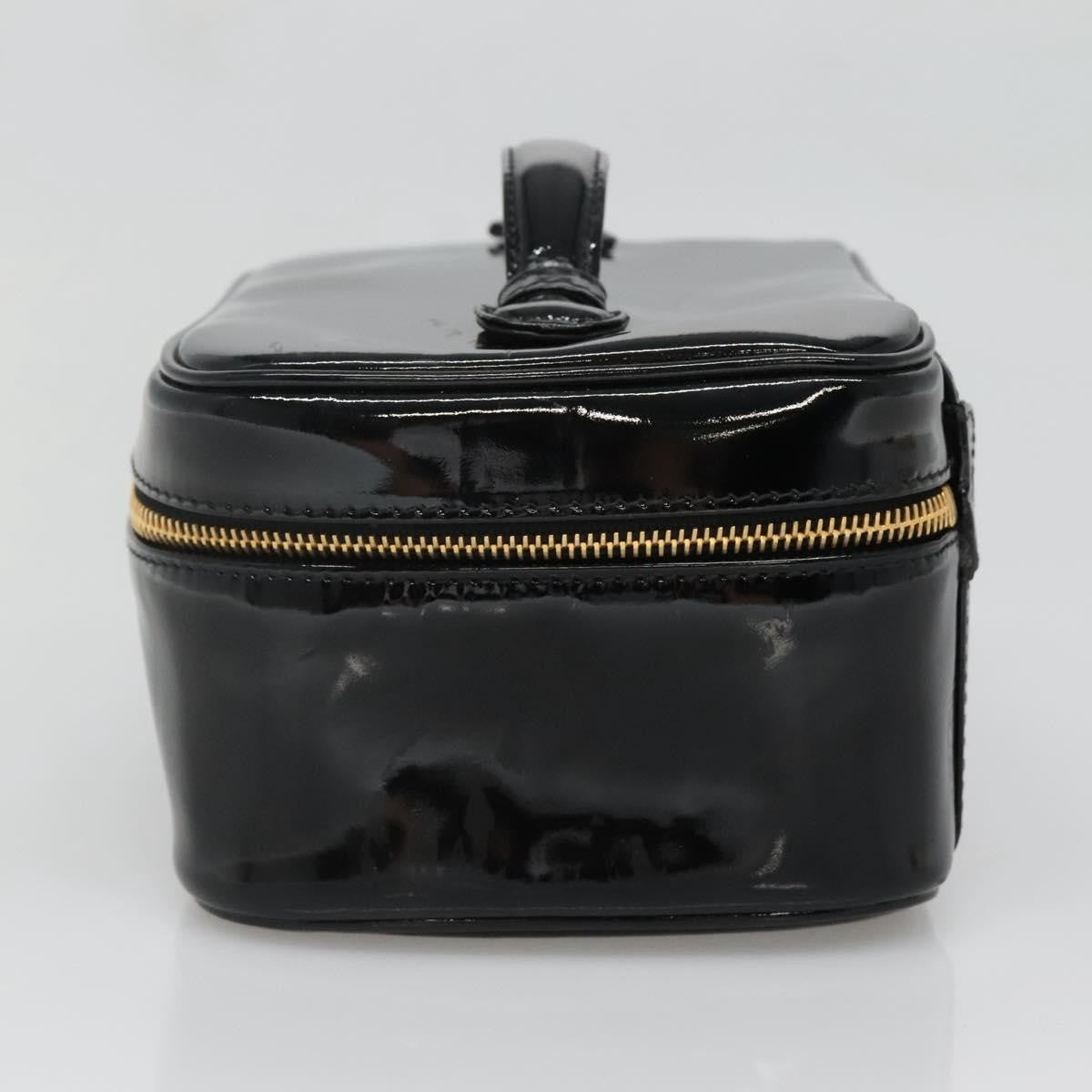 Chanel Vanity pouch Leather, BLACK, PATENT_LEATHER, Toiletry Case