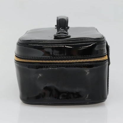 Chanel Vanity pouch Leather, BLACK, PATENT_LEATHER, Toiletry Case