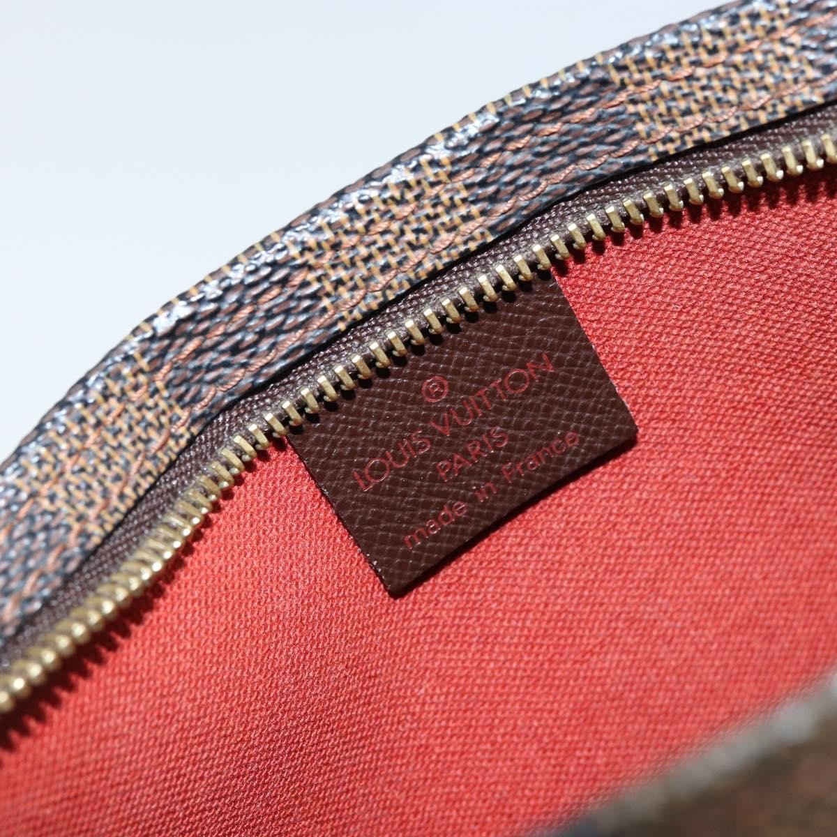 Louis Vuitton Trousse Make Up Bag Damier, BROWN, CANVAS, Clutche & pouche