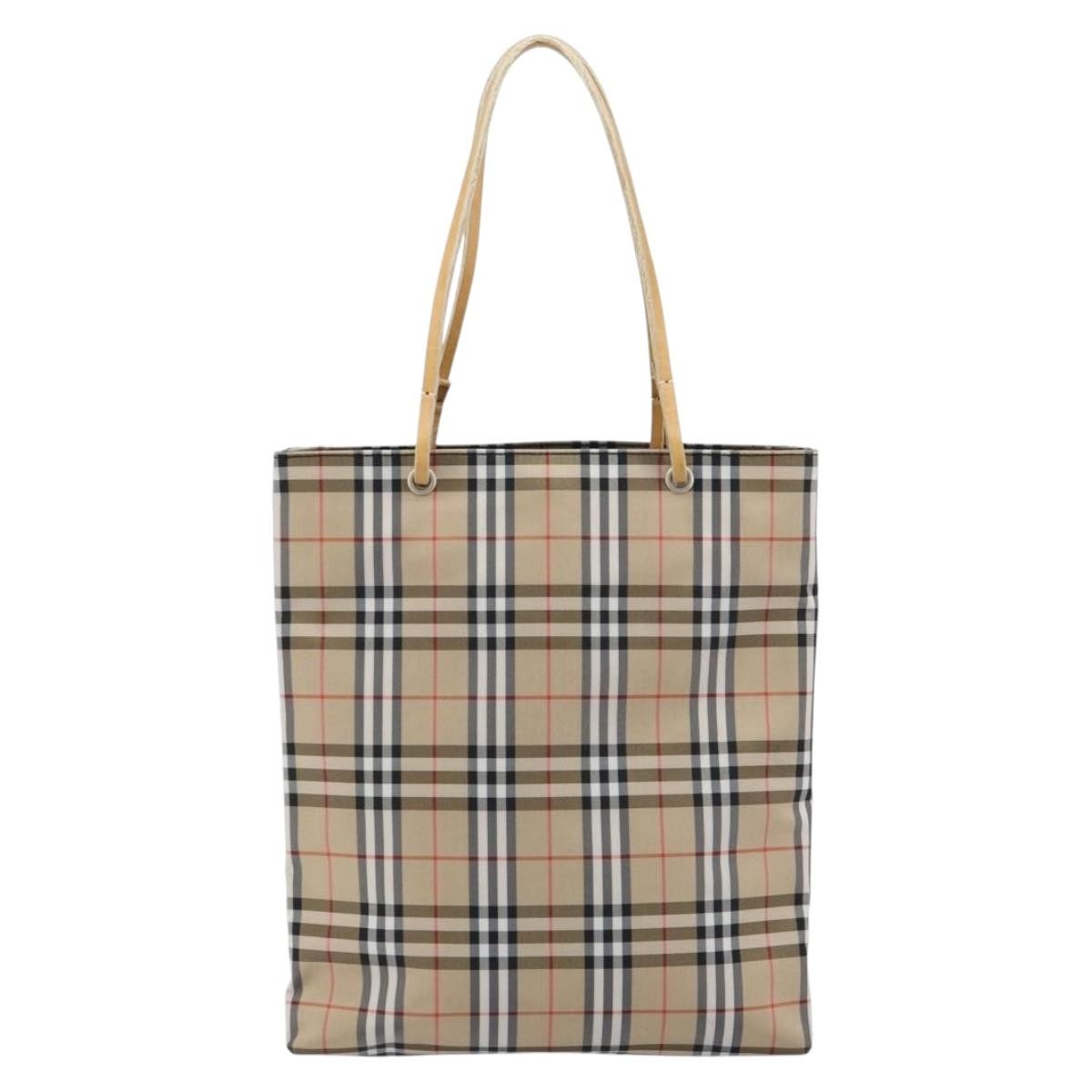 Burberry Nova Check Tote Nylon, BEIGE, NYLON, Tote bag