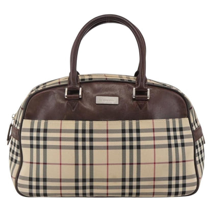 Burberry Nova Check Bowling Bag Canvas, BEIGE, CANVAS, Travel bag