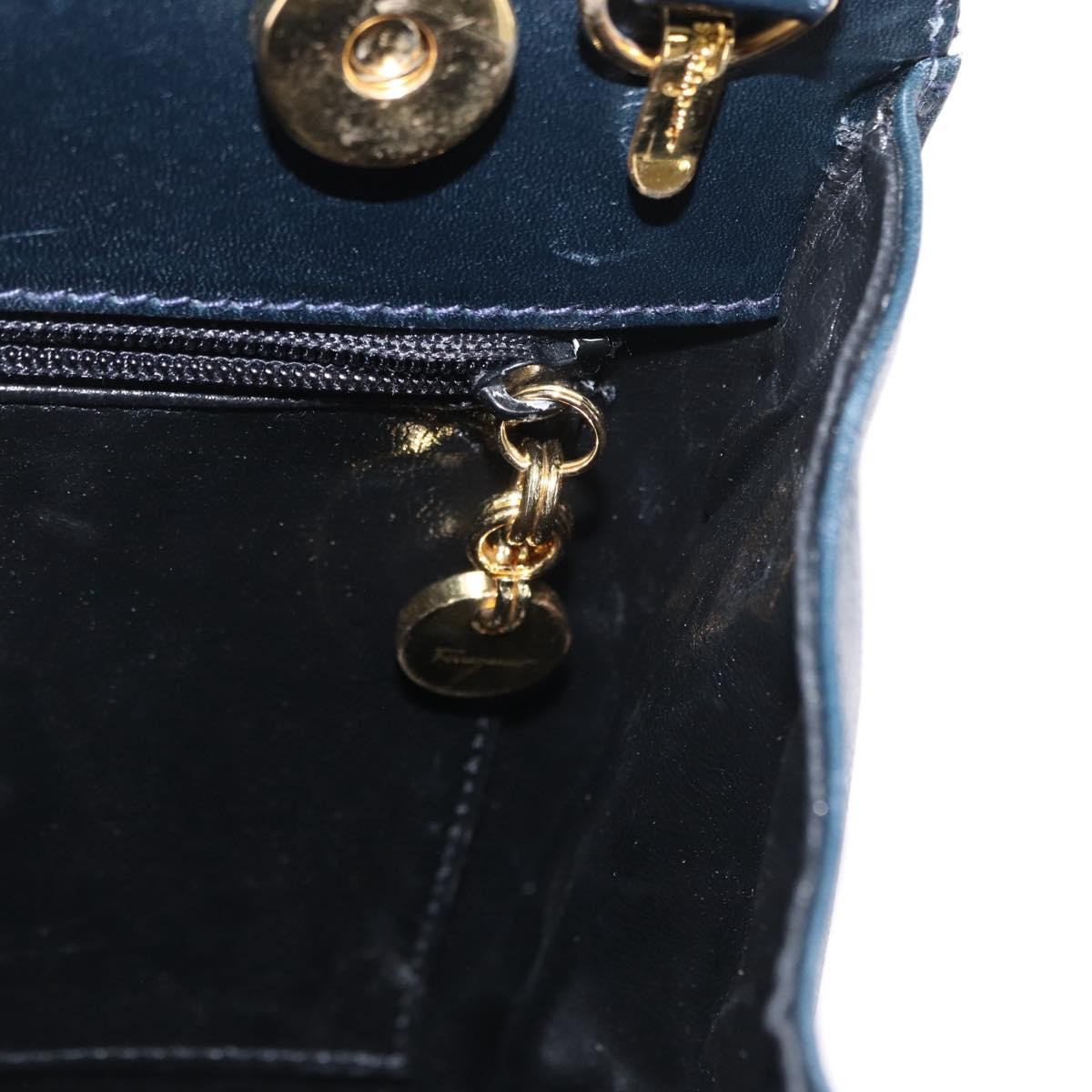 Salvatore Ferragamo Convertible Vara Bow Tote Leather, NAVY, LEATHER, Handbag