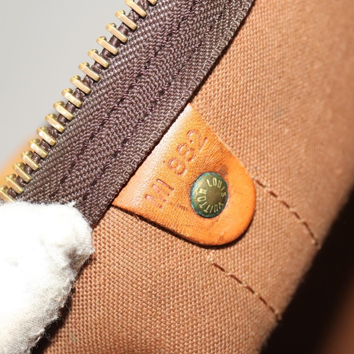 Louis Vuitton Keepall Bag Monogram Canvas, BROWN, CANVAS, Travel bag