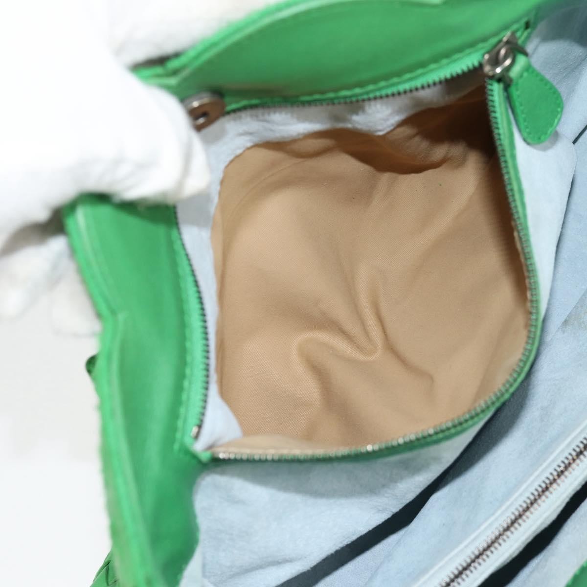 Bottega Veneta Intrecciato Leather, GREEN, LEATHER, Handbag