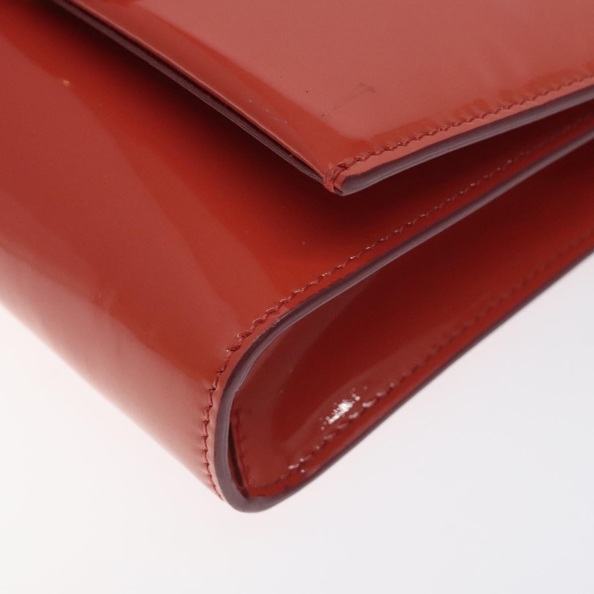 Salvatore Ferragamo Ginny Crossbody Bag Patent, ORANGE, PATENT_LEATHER, Shoulder bag