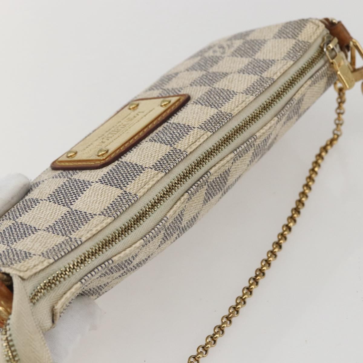 Louis Vuitton Eva Handbag Damier, BEIGE, CANVAS, Clutche & pouche