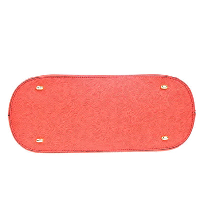 Celine Vintage Convertible Bowler Bag Leather, Red, Leather, Handbag