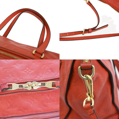 Louis Vuitton Lumineuse Handbag Monogram Empreinte Leather, RED, LEATHER, Shoulder bag
