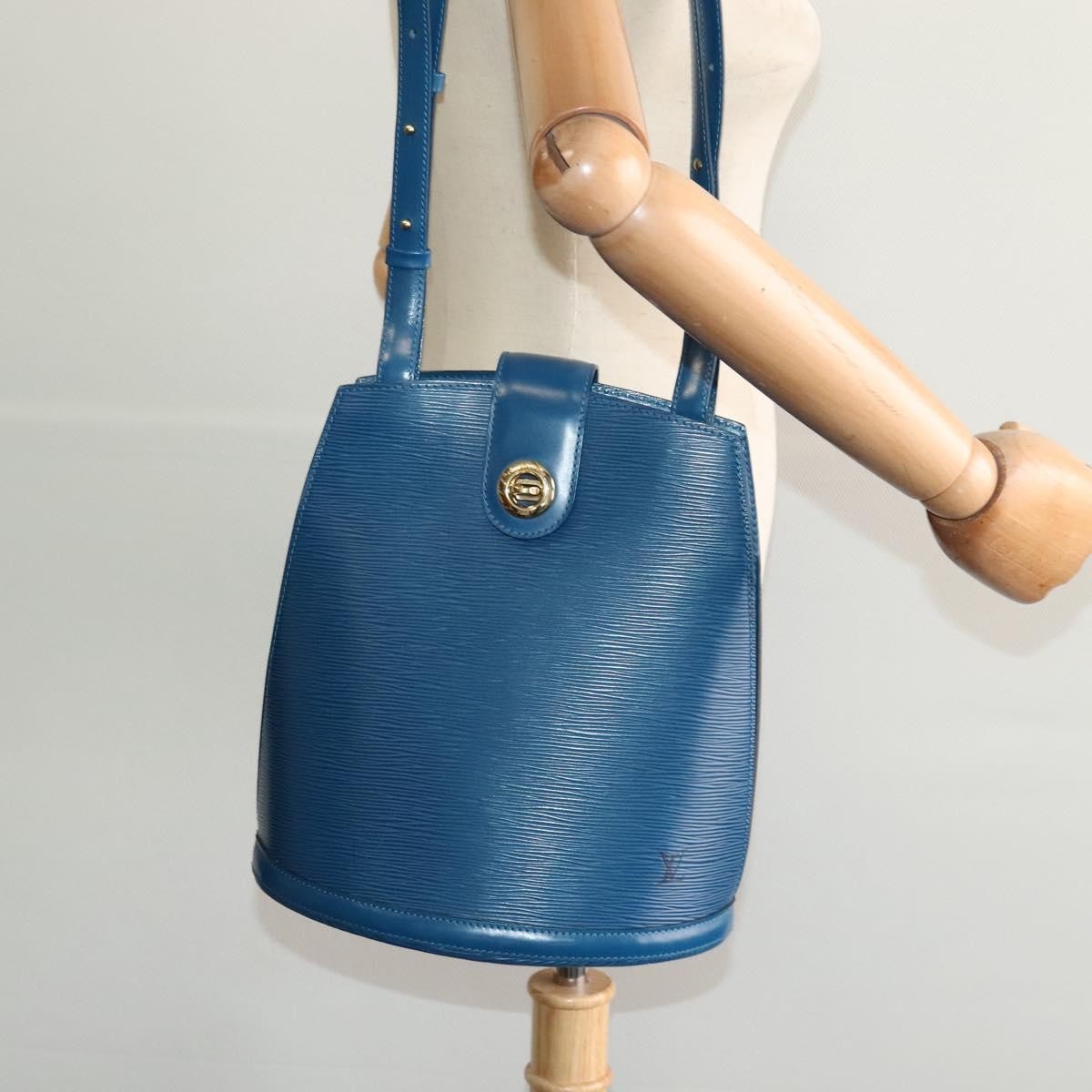 Louis Vuitton Cluny Shoulder Bag Epi Leather, BLUE, LEATHER, Shoulder bag