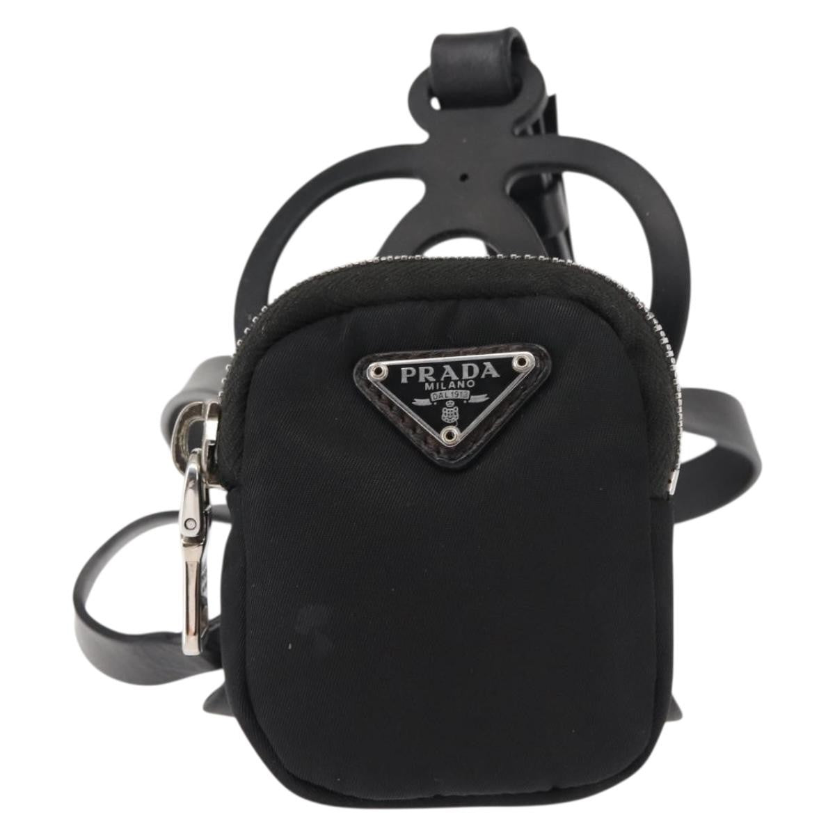 Prada Cargo Phone Holder Crossbody Bag Tessuto, BLACK, NYLON, Crossbody bag