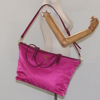 Prada Convertible Zip Tote Tessuto, PINK, NYLON, Tote bag