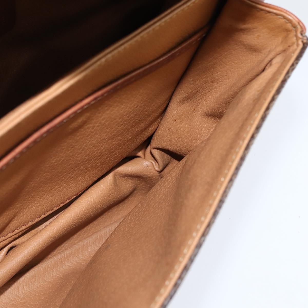 Celine Macadam Shoulder Bag PVC Leather, BROWN, PVC, Shoulder bag