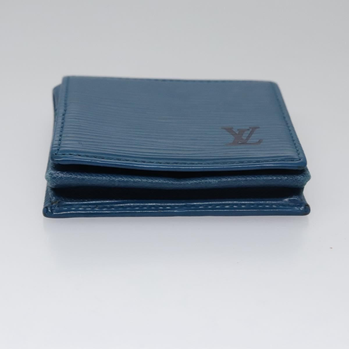 Louis Vuitton Porte Monnaie Boite Epi Leather, BLUE, LEATHER, Wallets