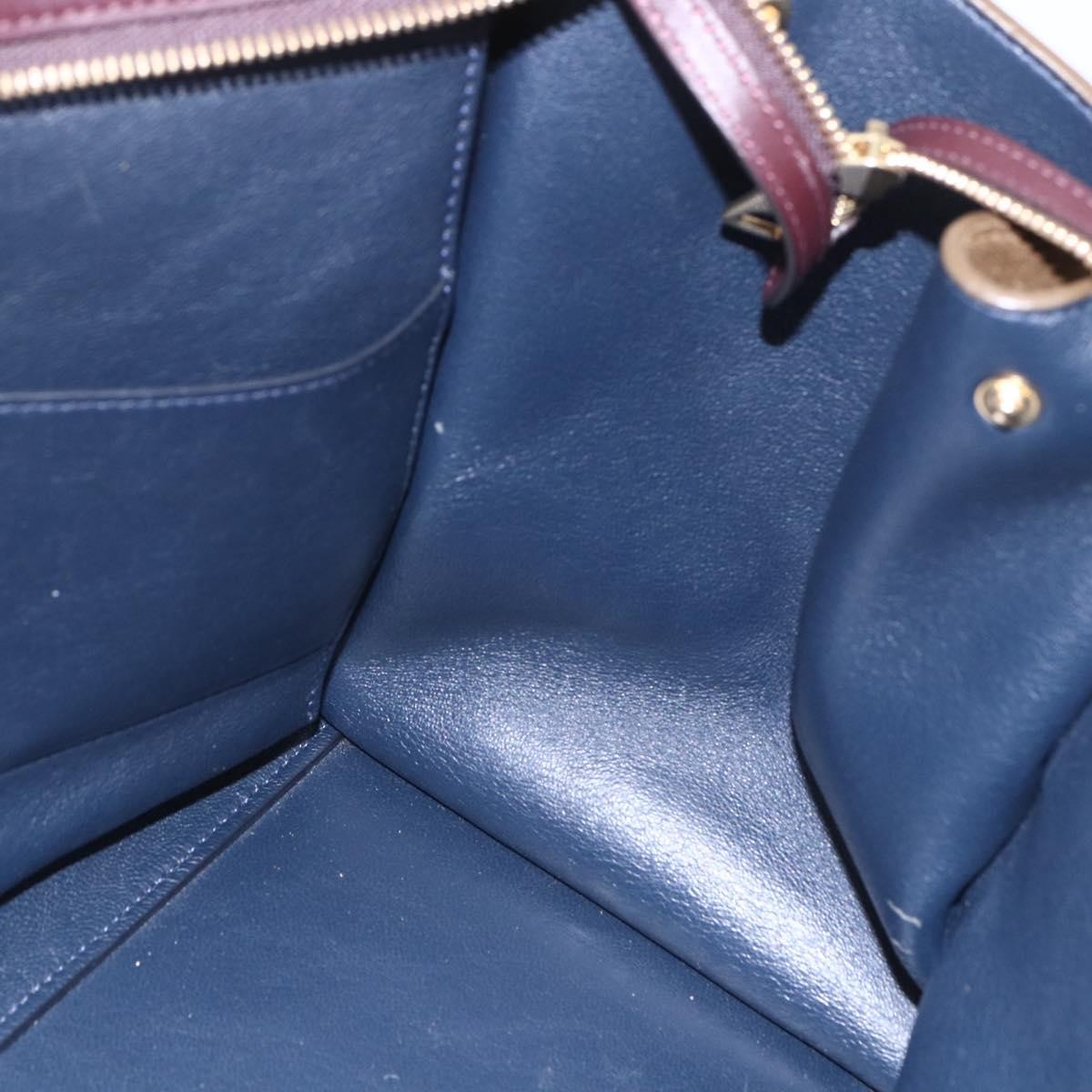 Celine Tricolor Trapeze Bag Leather, BROWN, LEATHER, Handbag