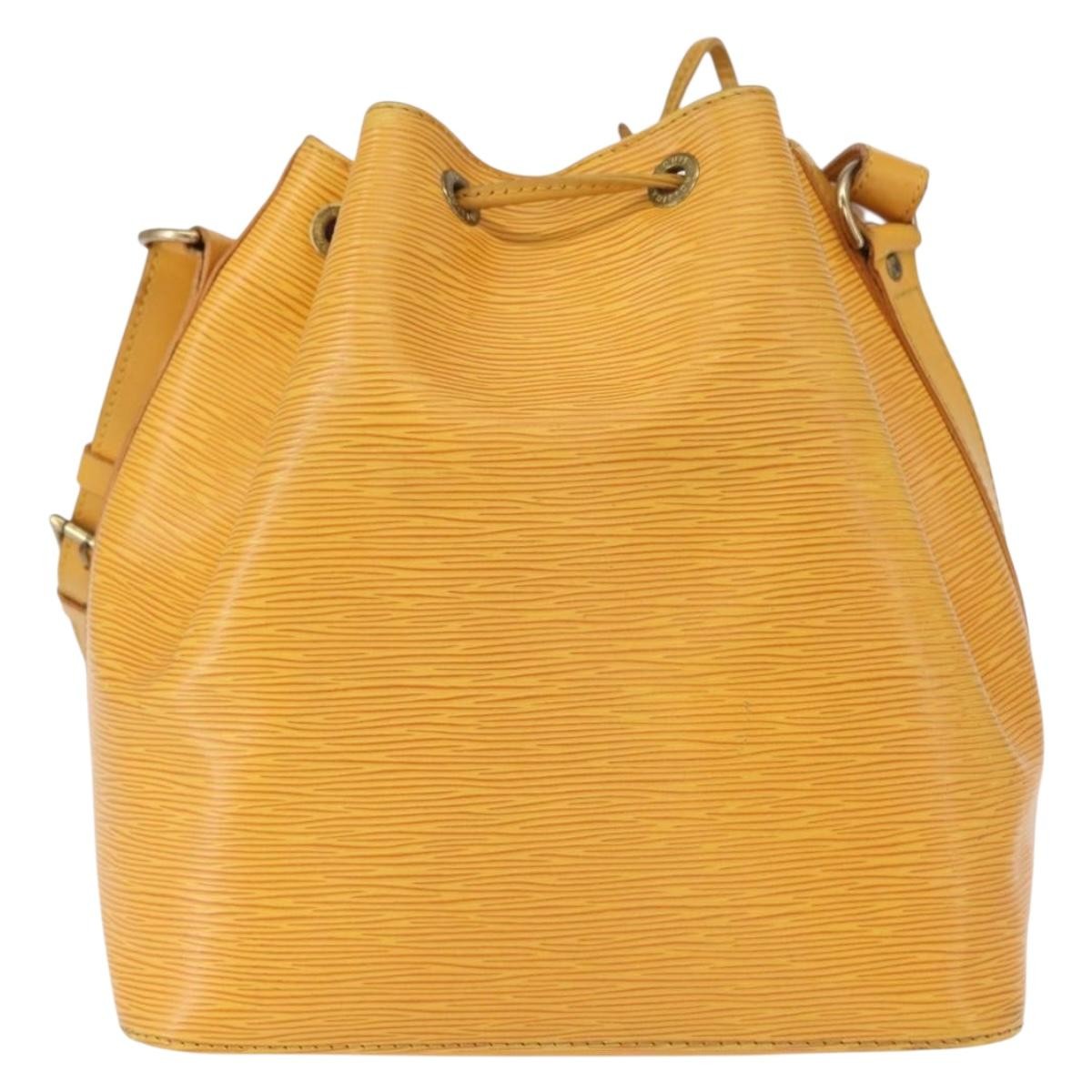 Louis Vuitton Petit Noe Handbag Epi Leather, YELLOW, LEATHER, Shoulder bag