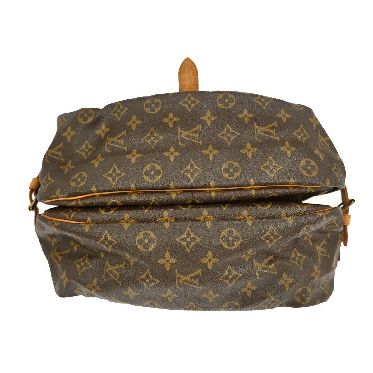 Louis Vuitton Saumur Handbag Monogram Canvas, BROWN, CANVAS, Shoulder bag
