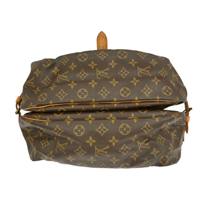 Louis Vuitton Saumur Handbag Monogram Canvas, BROWN, CANVAS, Shoulder bag