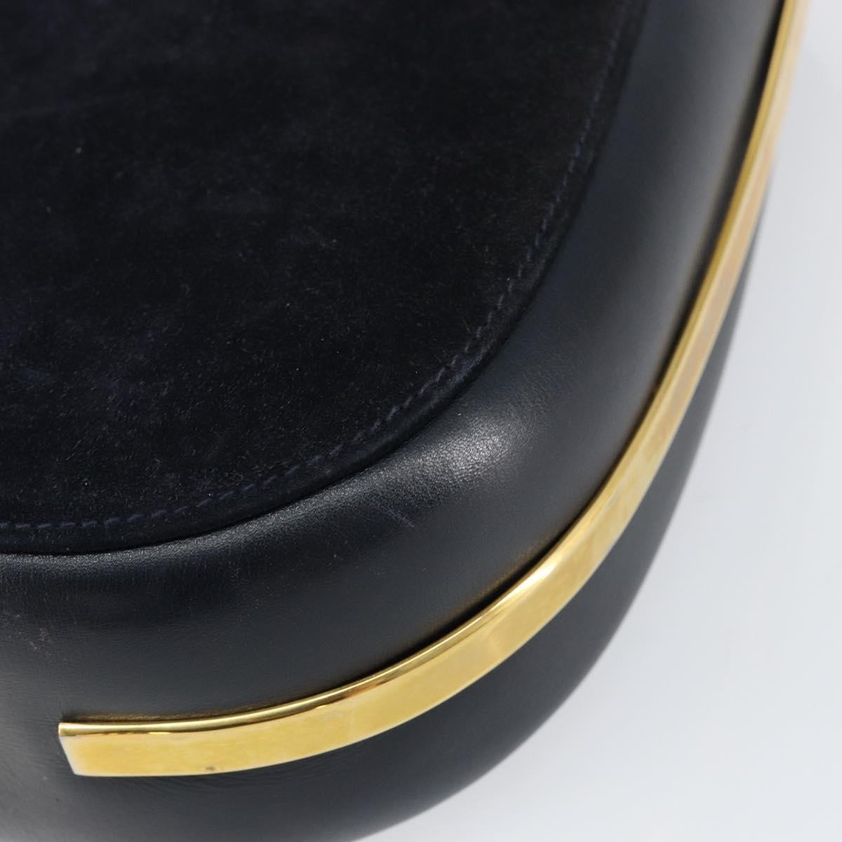 Gucci Vintage Handbag Suede, NAVY, SUEDE, Handbag