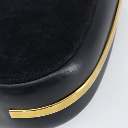 Gucci Vintage Handbag Suede, NAVY, SUEDE, Handbag