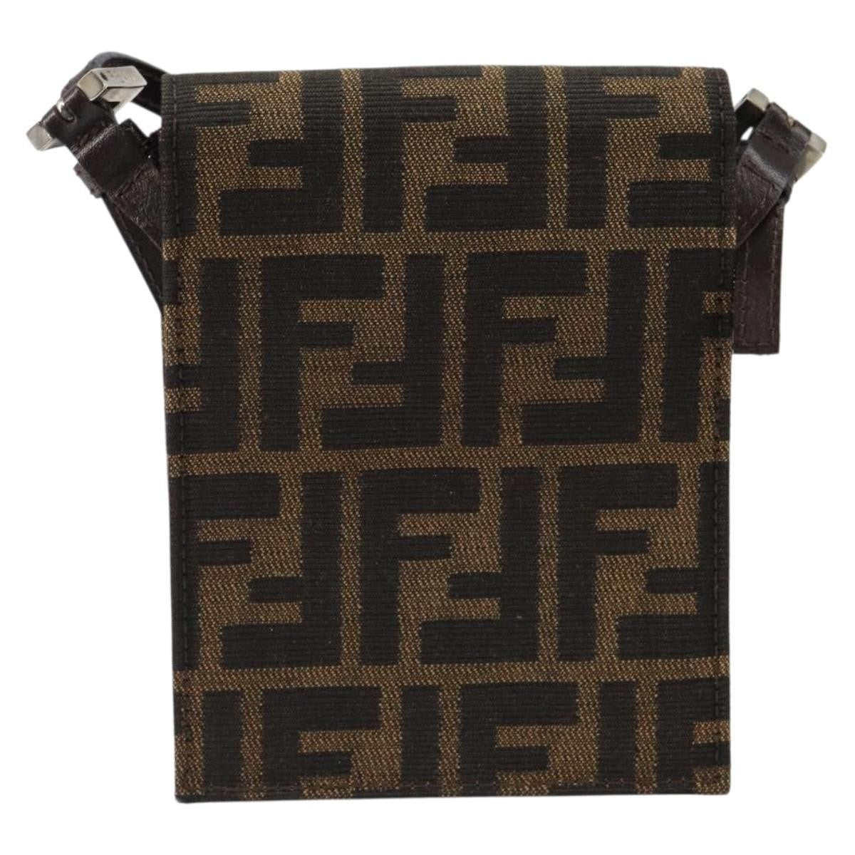 Fendi Vintage Flap Clutch Zucca canvas, BROWN, CANVAS, Clutche & pouche