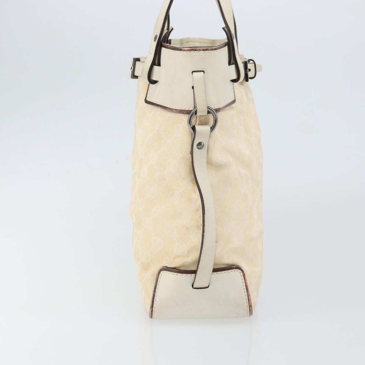 Gucci Belted Bucket Tote GG Canvas with Leather, BEIGE, CANVAS, Tote bag