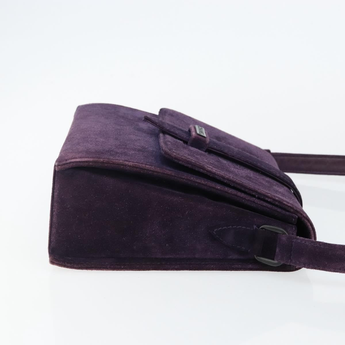 Chanel Flap Clutch Shearling, PURPLE, SUEDE, Clutche & pouche